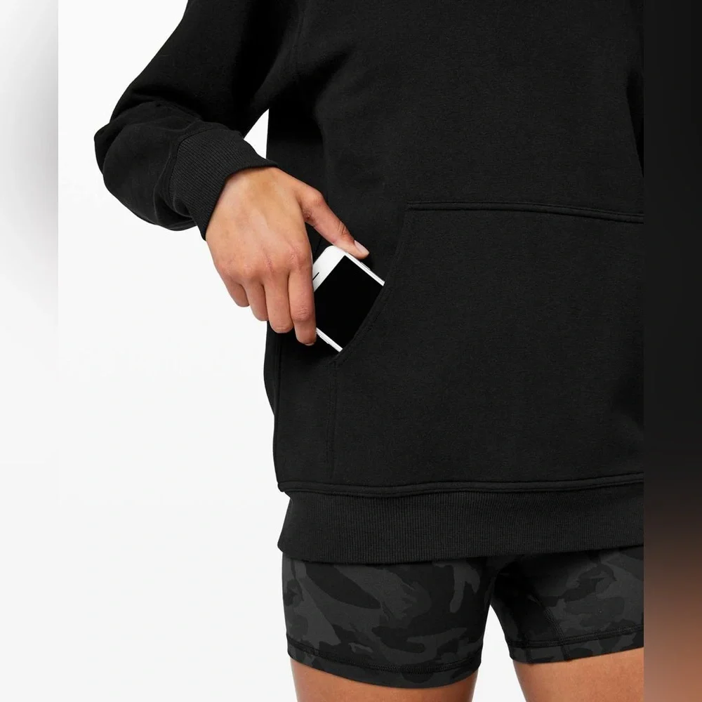 Lululemon All Yours Hoodie in Black/Dark Gray - Size Womens Small
